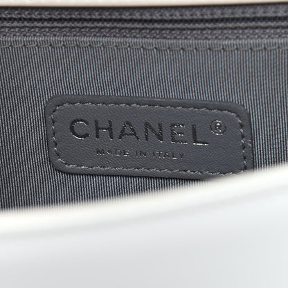 Chanel Glazed Calfskin Medium Boy Flap White 5 of 10