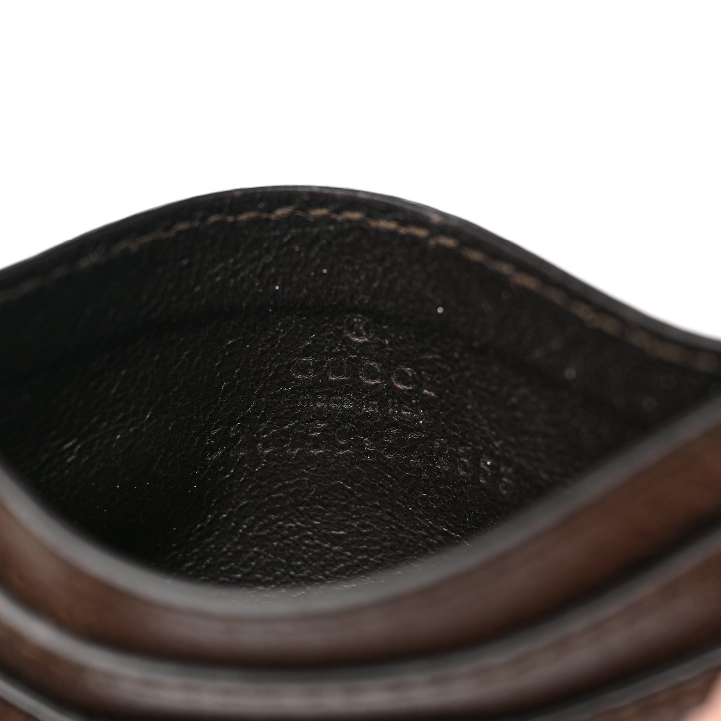 GG Supreme Monogram Ophidia Card Holder Brown