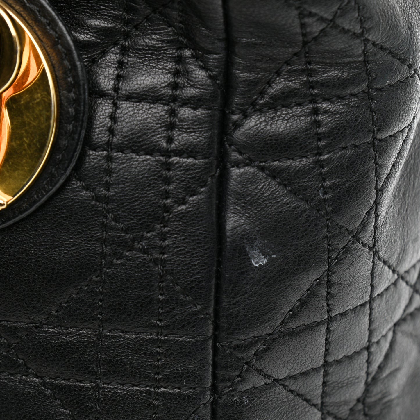 Lambskin Cannage Medium Lady Dior Black