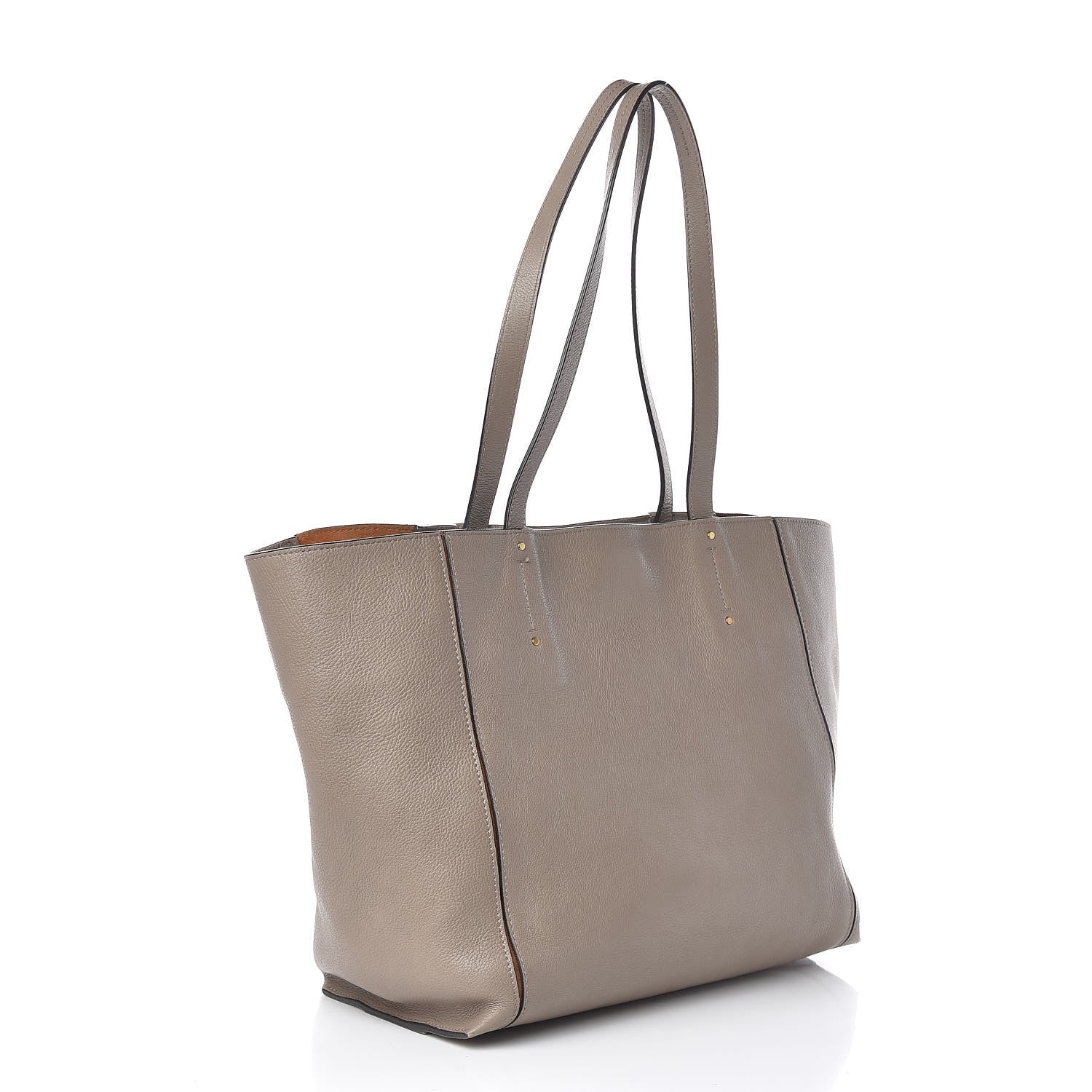 Chloe Smooth Calfskin Medium Milo Shopping Tote Motty Grey 3 of 13