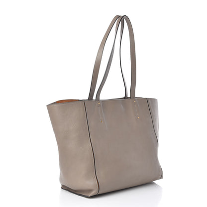 Chloe Smooth Calfskin Medium Milo Shopping Tote Motty Grey 3 of 13
