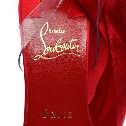 Christian Louboutin Satin Crystal PVC Astrinodo 100 Sandals 36 Lin Loubi 6 of 8