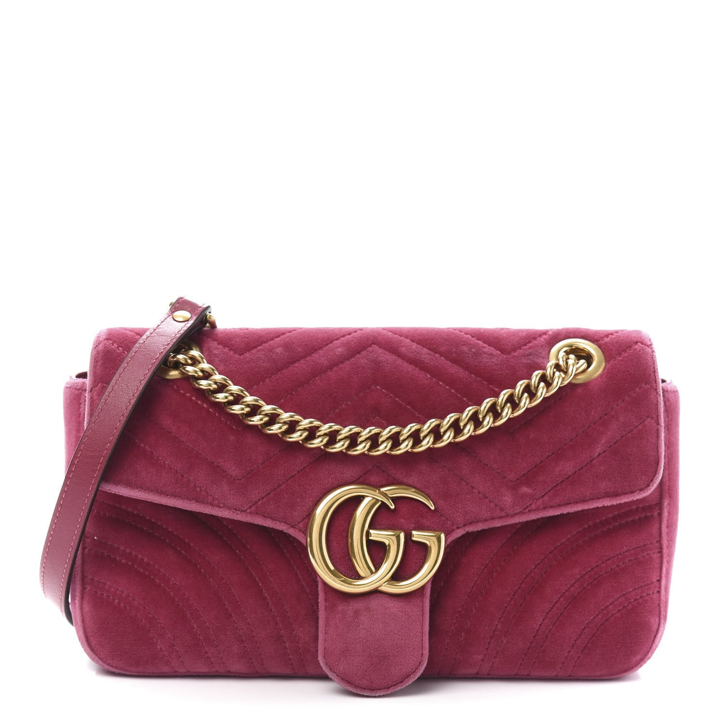 Velvet Matelasse Small GG Marmont Shoulder Bag Light Raspberry Rose