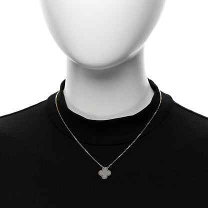 Van Cleef & Arpels 18K Yellow Gold Black Onyx Vintage Alhambra Pendant Necklace 2 of 6