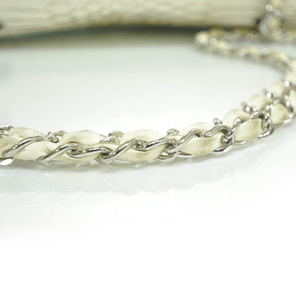 Chanel Python Classic Flap White 6 of 8