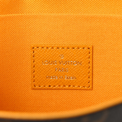 Louis Vuitton Monogram 2022 Christmas Animation New York Soho Pochette Felicie Chain Wallet Yellow 7 of 9