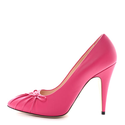 Gucci Nappa Bow High Heel Pumps 41 Bright Fuxia 1 of 10