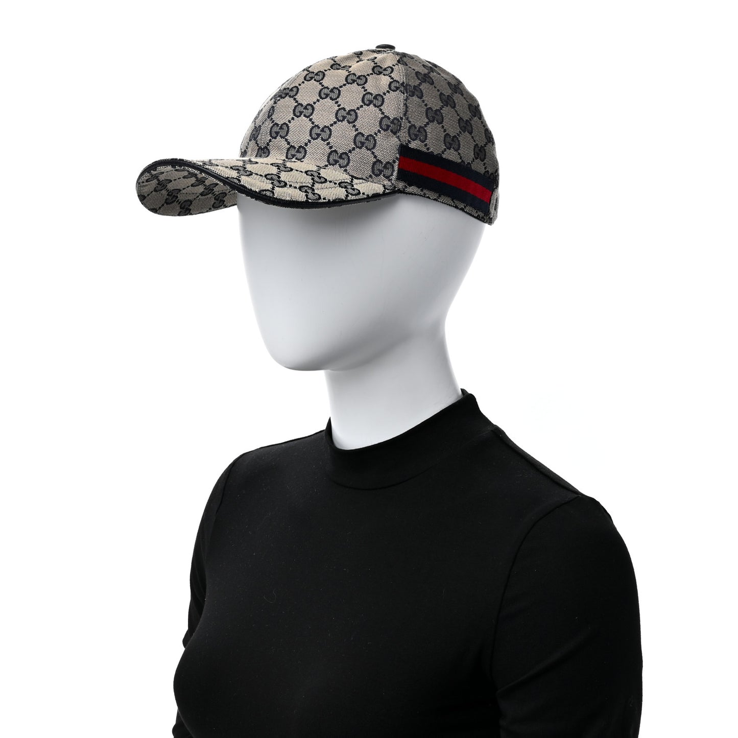 Monogram Web Baseball Hat L Beige Blue