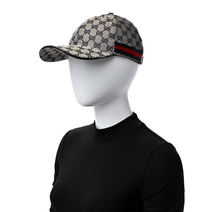 Gucci Monogram Web Baseball Hat L Beige Blue 2 of 11