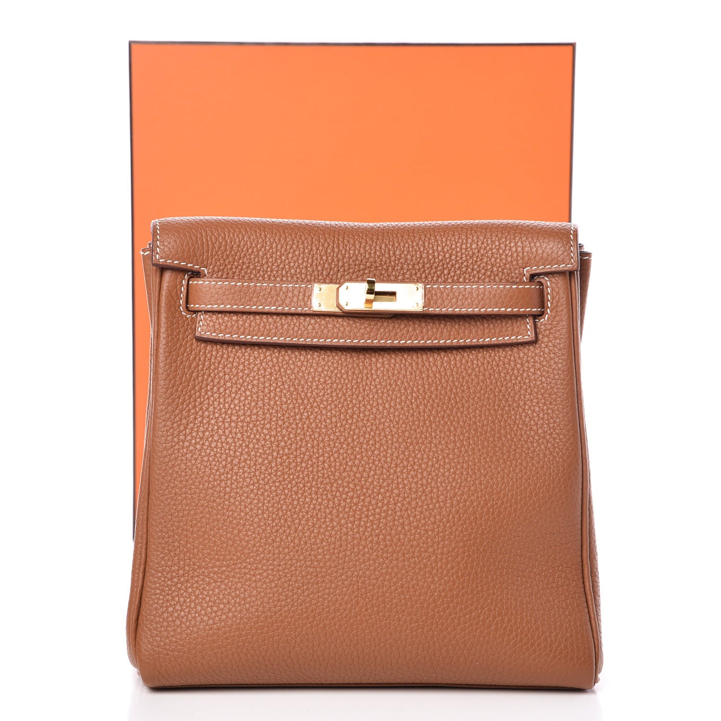 Taurillon Clemence Kelly Ado Backpack Gold
