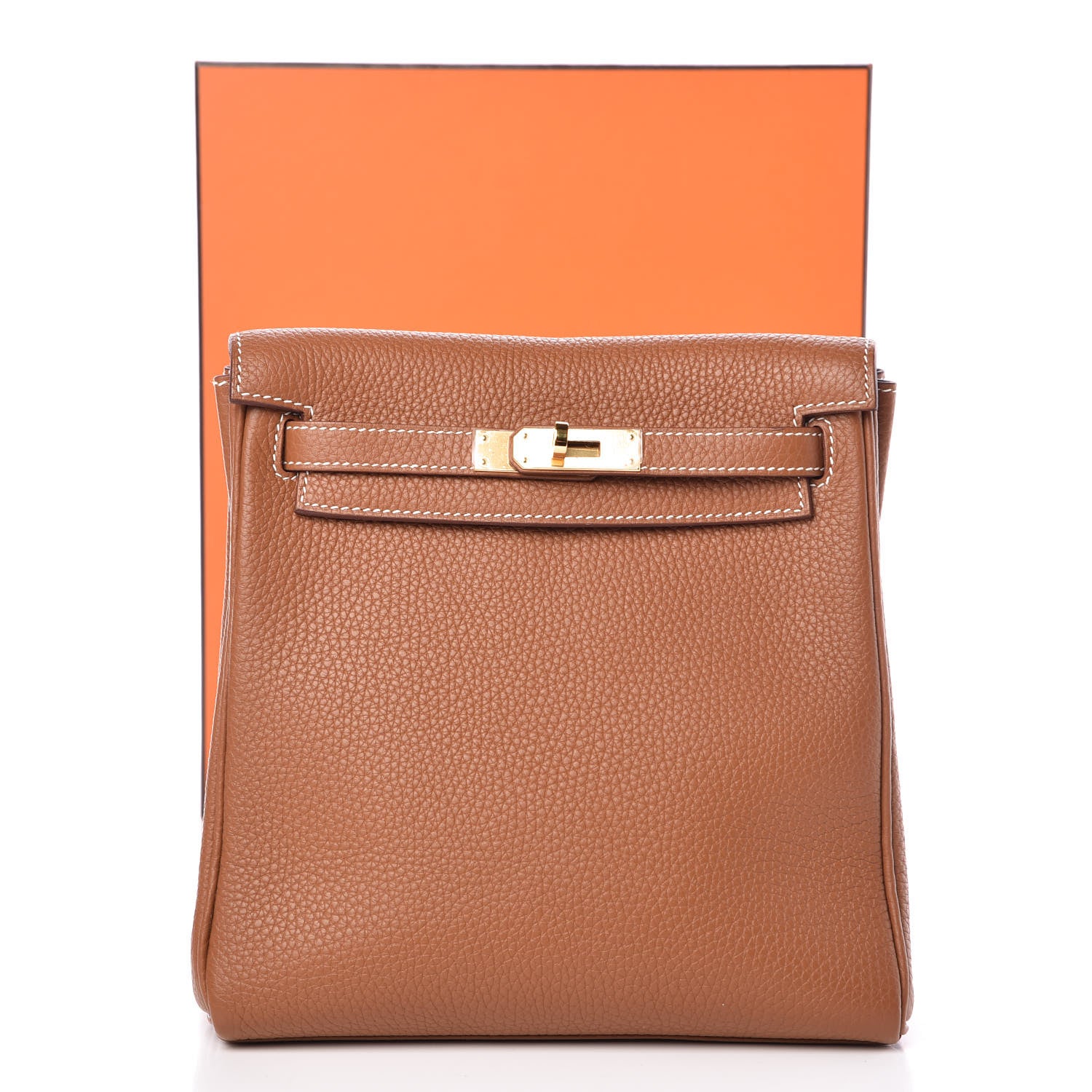Hermes Taurillon Clemence Kelly Ado Backpack Gold 30 of 30