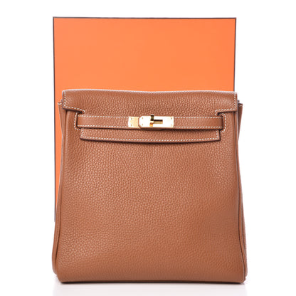 Hermes Taurillon Clemence Kelly Ado Backpack Gold 30 of 30
