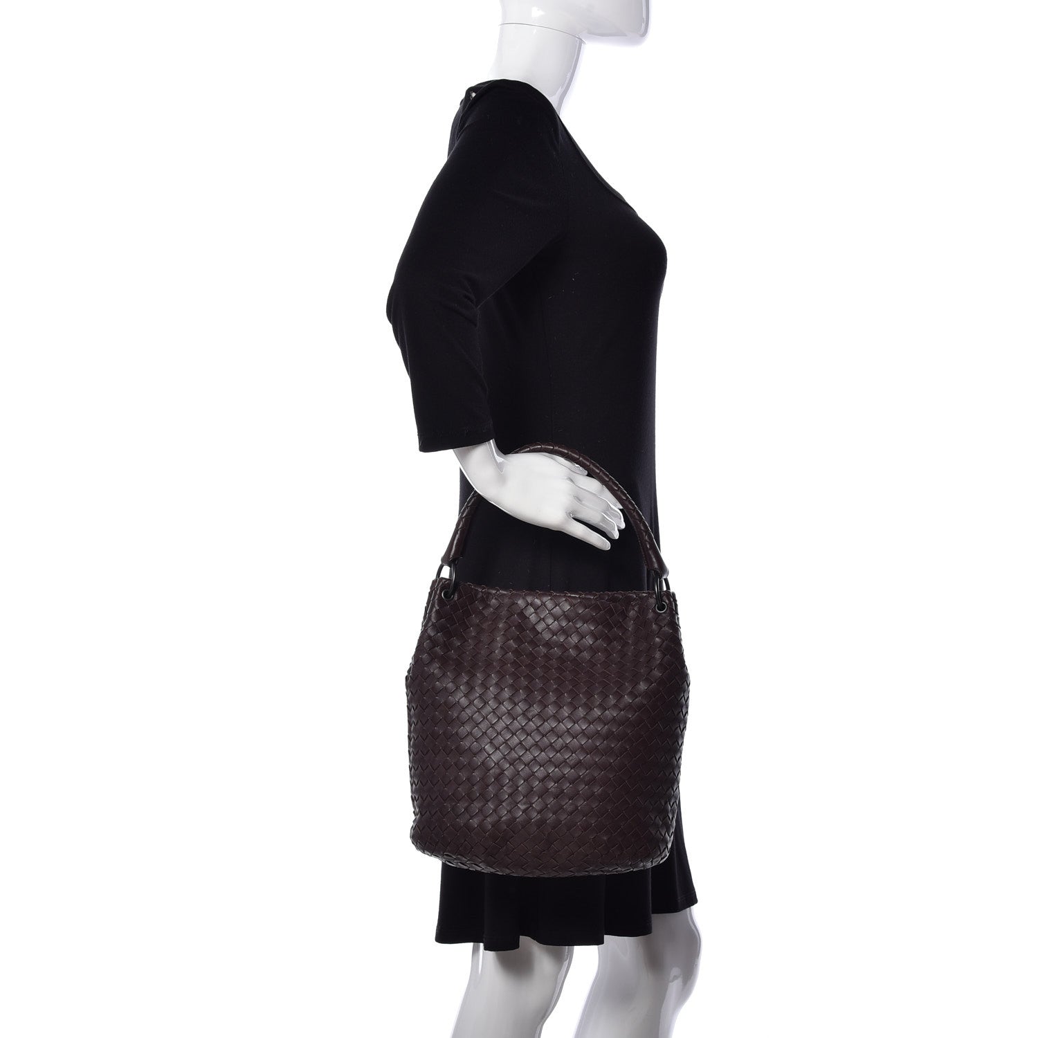 Bottega Veneta Nappa Intrecciato Bucket Bag Ebano 2 of 8