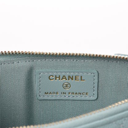 Chanel Caviar Quilted Classic iPhone Pouch Green 6 of 8