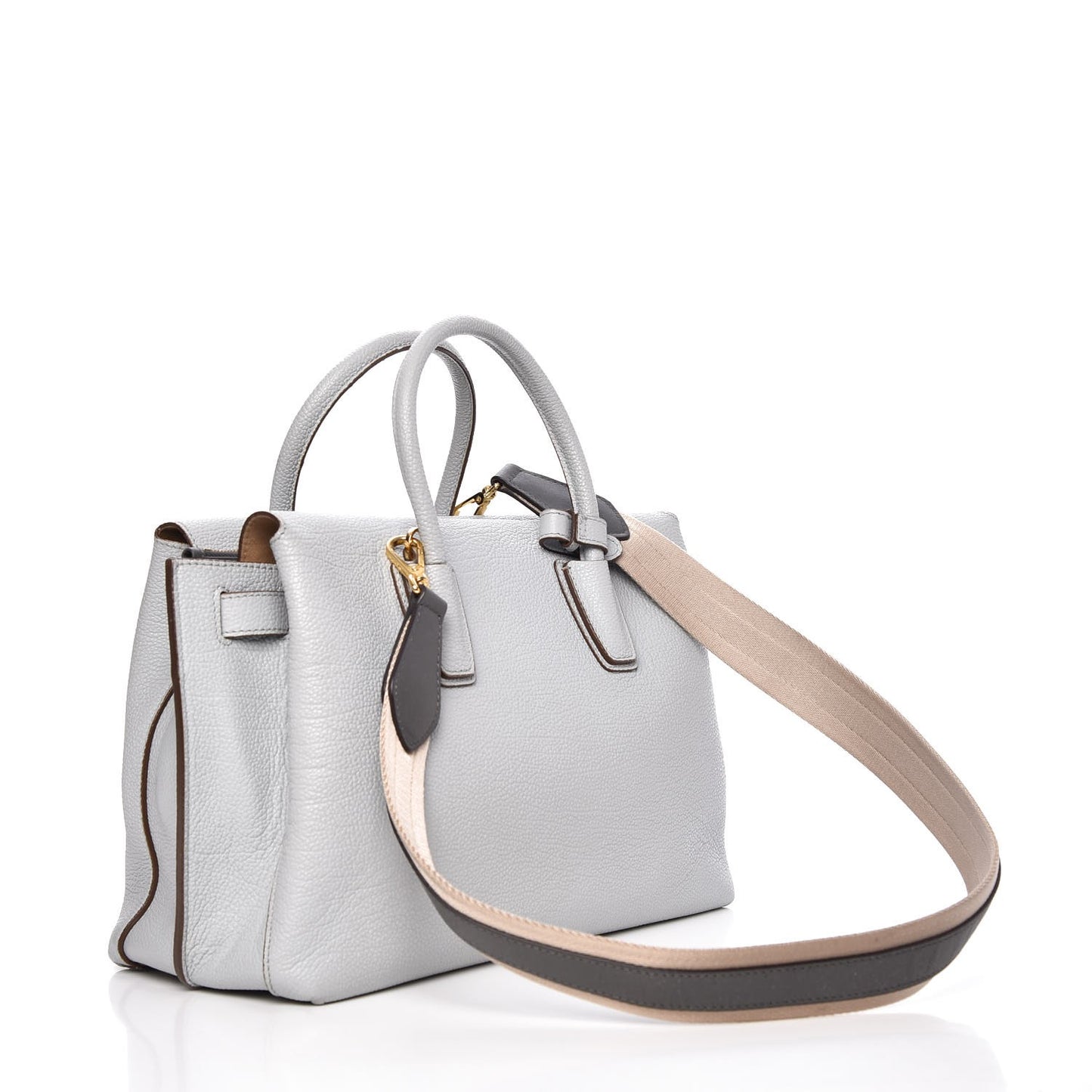 Grained Calfskin Medium Milla Tote Concrete Grey