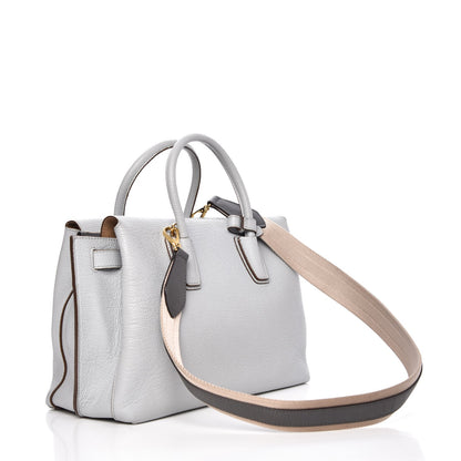 MCM Grained Calfskin Medium Milla Tote Concrete Grey 3 of 27
