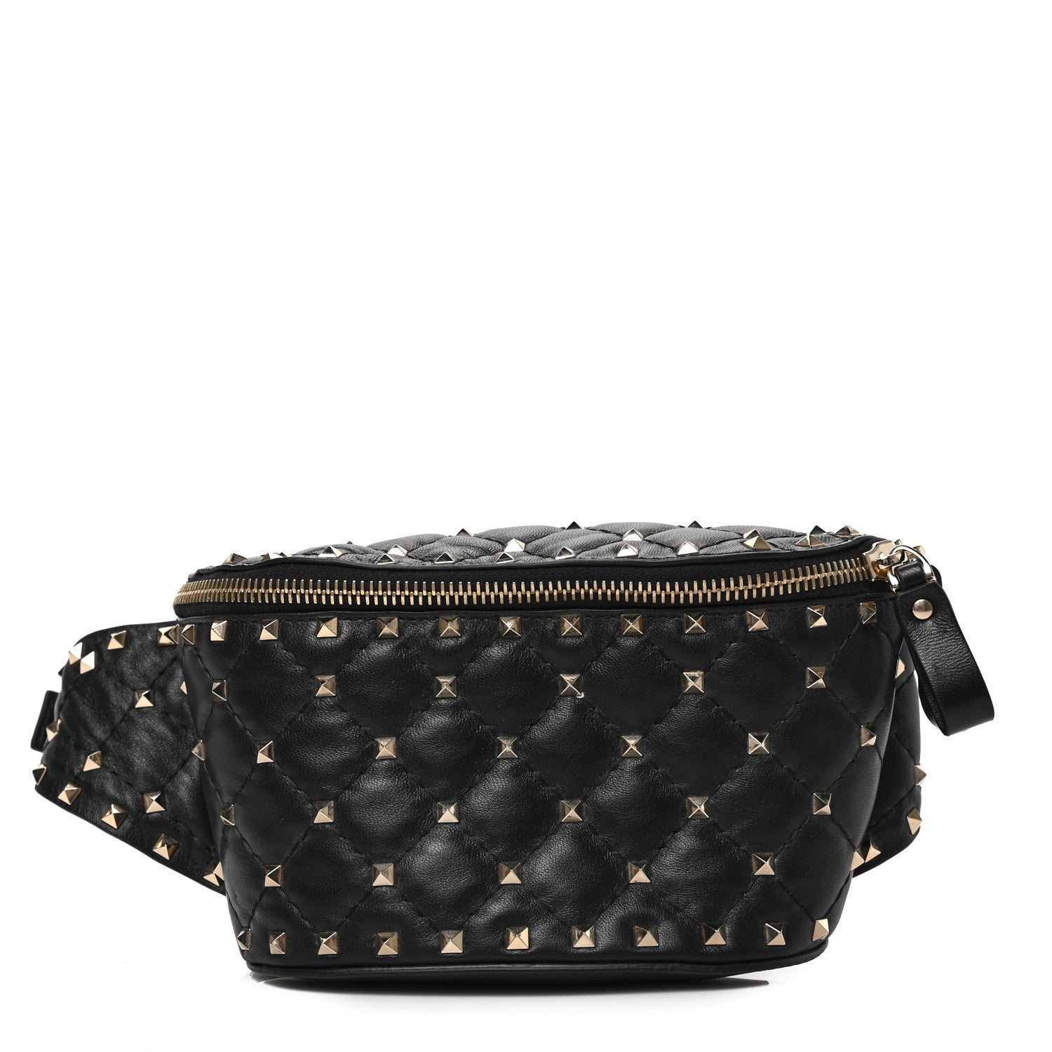 Valentino Garavani Nappa Rockstud Spike Belt Bag 85 Black 1 of 9