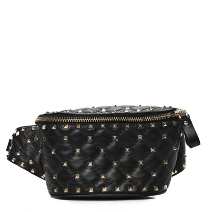 Valentino Garavani Nappa Rockstud Spike Belt Bag 85 Black 1 of 9
