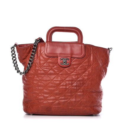Chanel Iridescent Calfskin Large In The Mix Tote Red 1 of 17