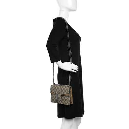 Gucci Supreme Monogram Mini Dionysus Shoulder Bag Taupe 2 of 13