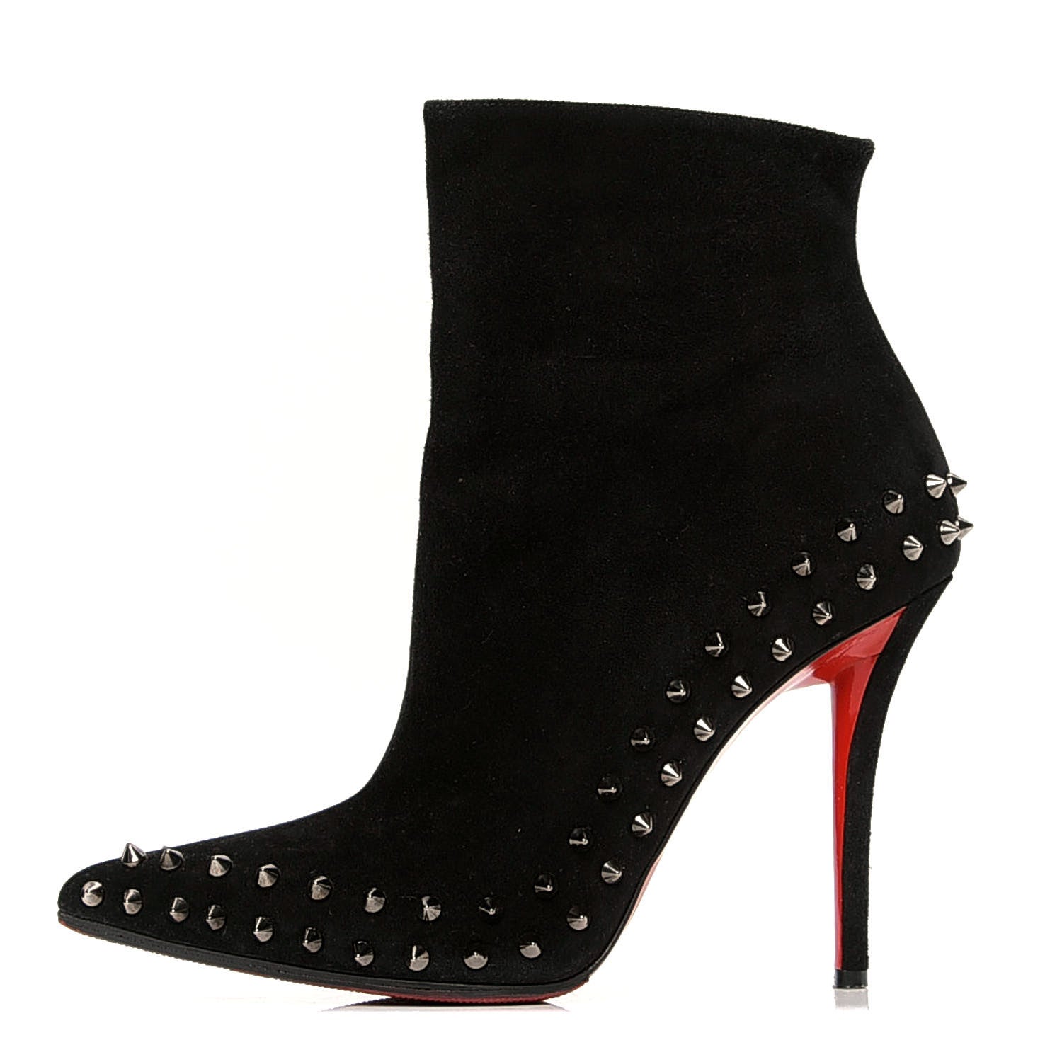 Christian Louboutin Veau Velours Willetta 100 Ankle Boots 39 Black 1 of 6