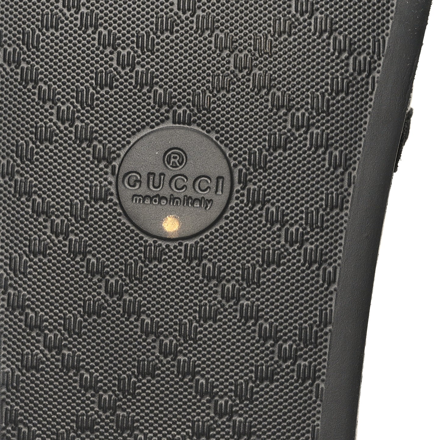 Suede Perforated Horsebit Slide Sandals 36 Black