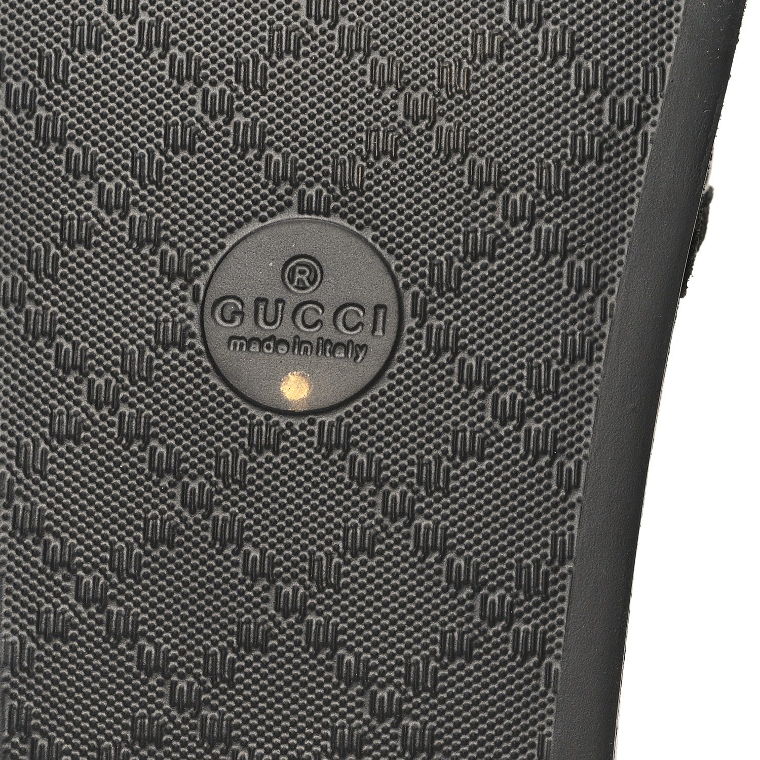 Gucci Suede Perforated Horsebit Slide Sandals 36 Black 7 of 8