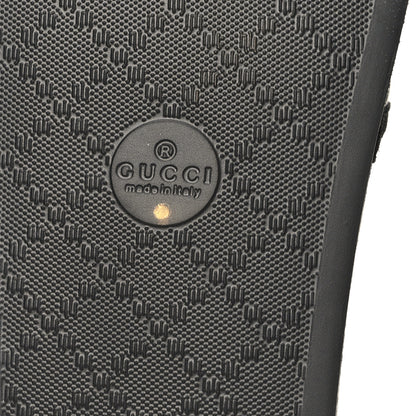 Gucci Suede Perforated Horsebit Slide Sandals 36 Black 7 of 8