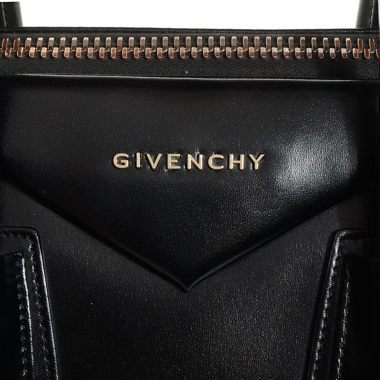 Shiny Lord Calfskin Medium Antigona Black