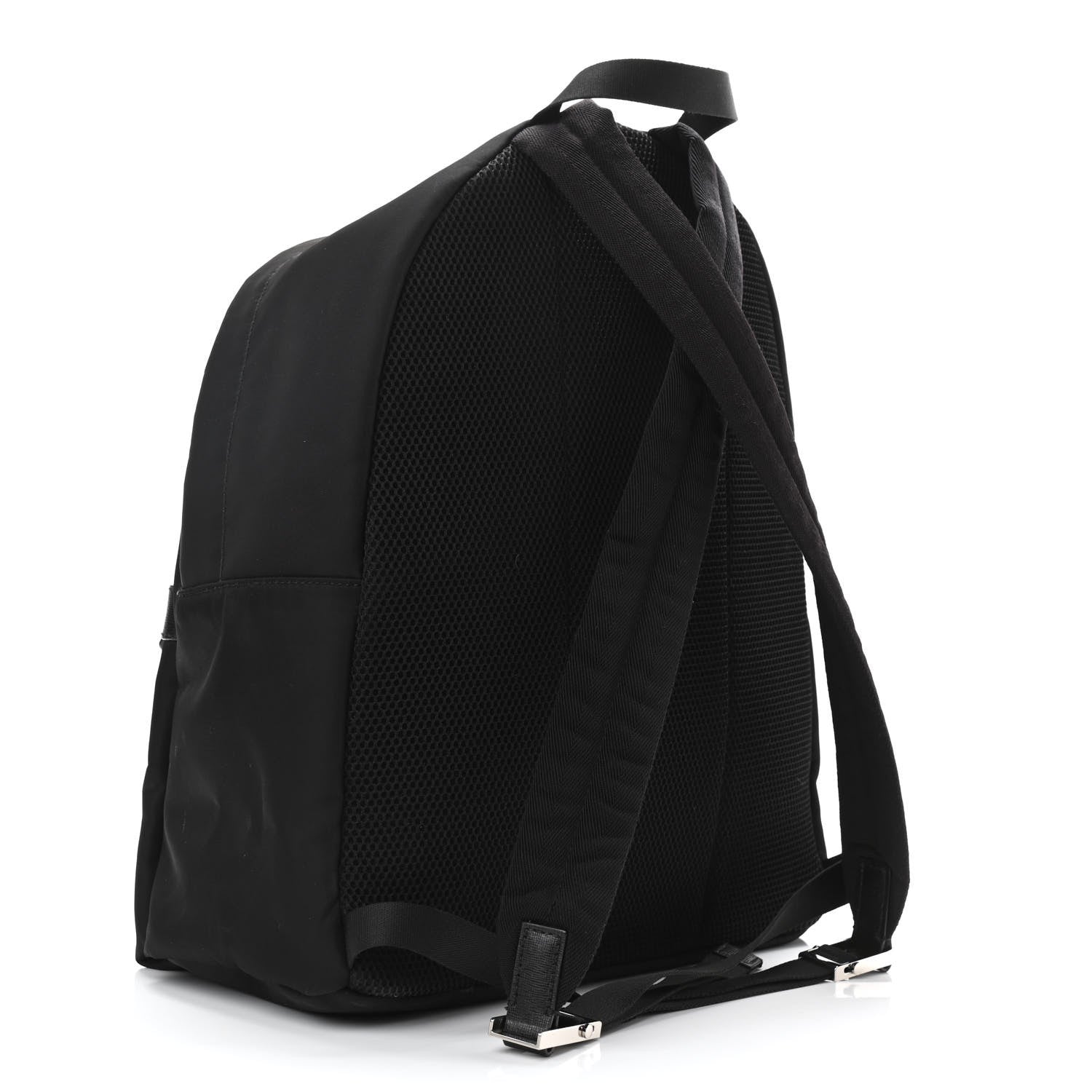 Fendi Nylon Vitello Elite Monster Eyes Rounded Backpack Black Yellow 3 of 10