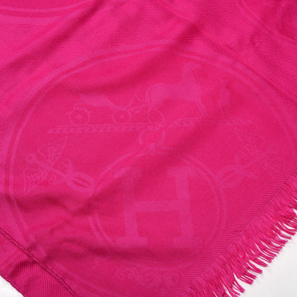 Hermes Cashmere Silk New Libris Stole Rose Indien 4 of 5