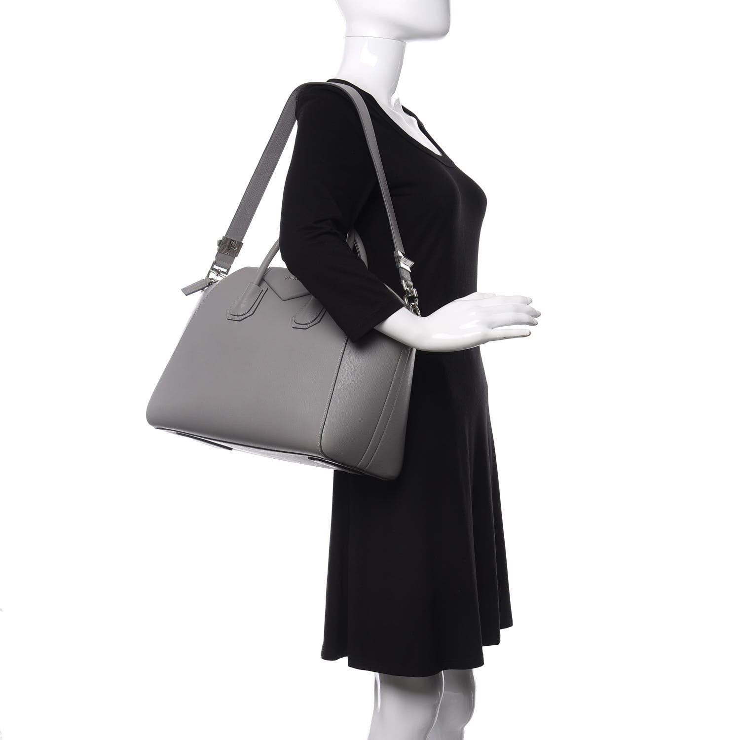 Givenchy Sugar Goatskin Medium Antigona Pearl Grey 2 of 10