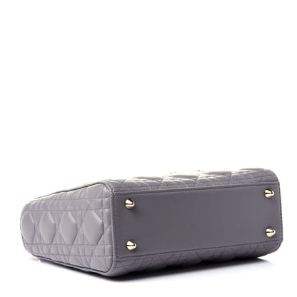 Christian Dior Lambskin Cannage Small My ABCDior Lady Dior Grey 3 of 5