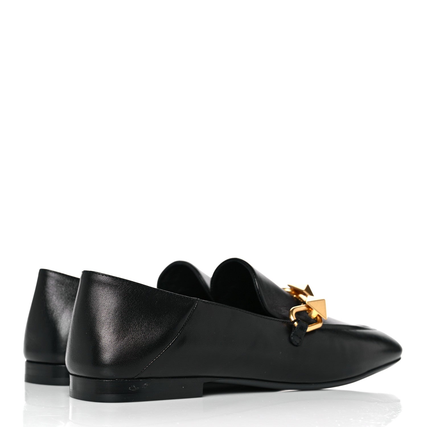 Valentino Garavani Nappa Stud Sign Loafers 39 Black 4 of 9