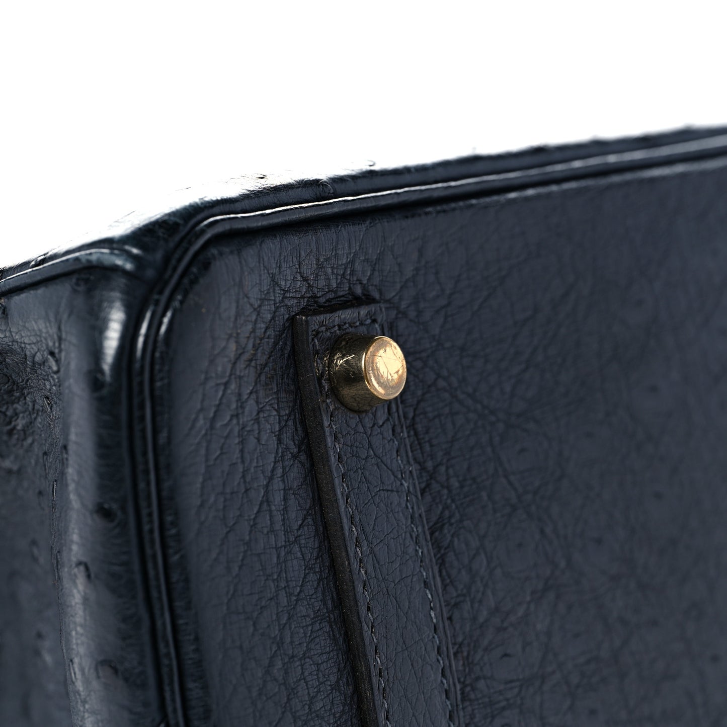 Ostrich Birkin 35 Bleu Indigo