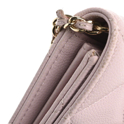 Chanel Caviar Quilted Coco Candy Card Holder On Chain Light Pink 17 of 19