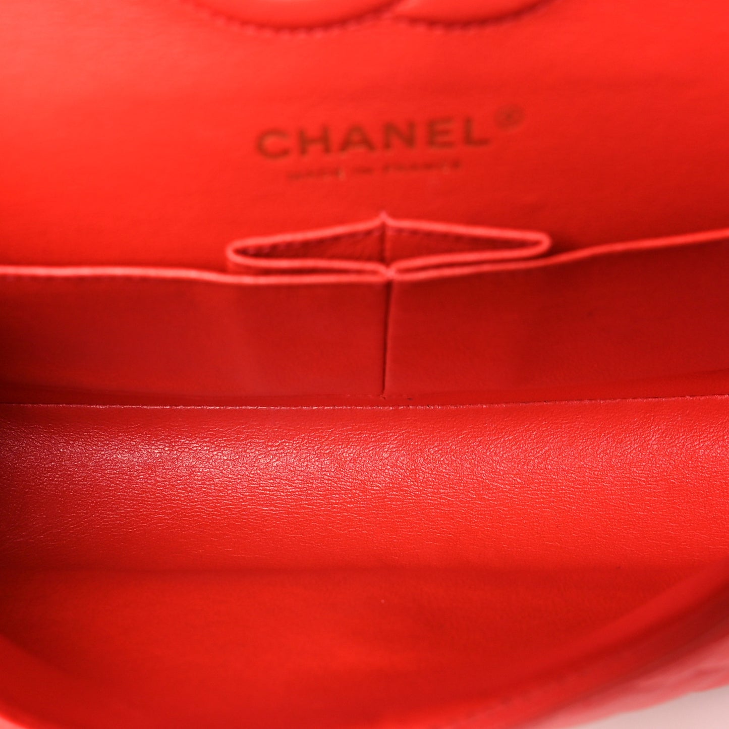 Lambskin Quilted Small Double Flap Red