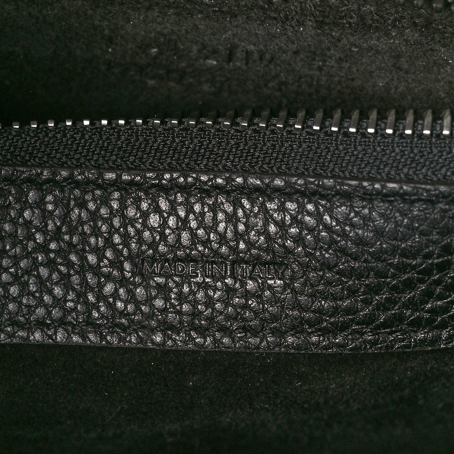 Drummed Calfskin Micro Luggage Black