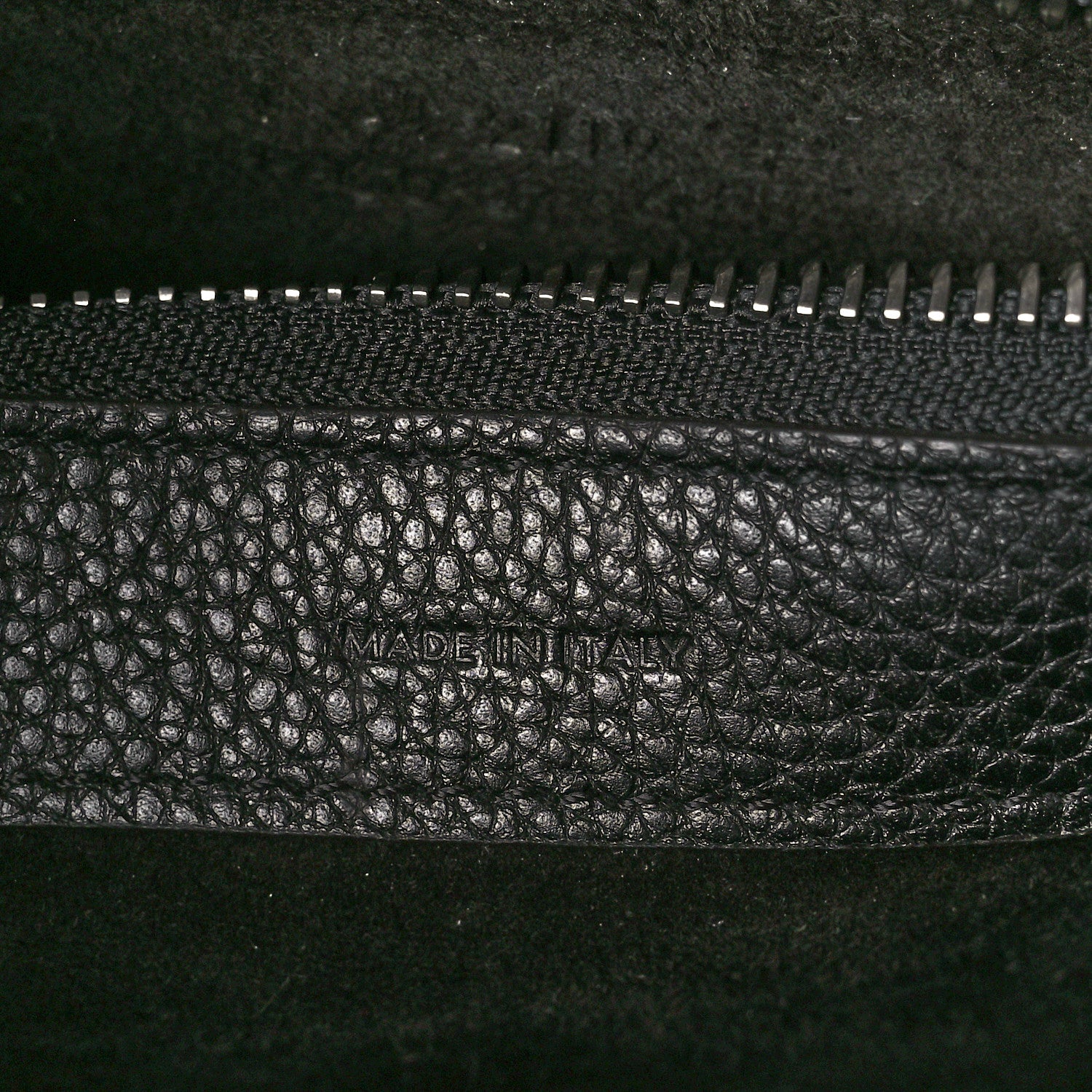 Celine Drummed Calfskin Micro Luggage Black 6 of 10