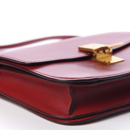 Celine Box Calfskin Medium Classic Box Flap Bag Red 5 of 9