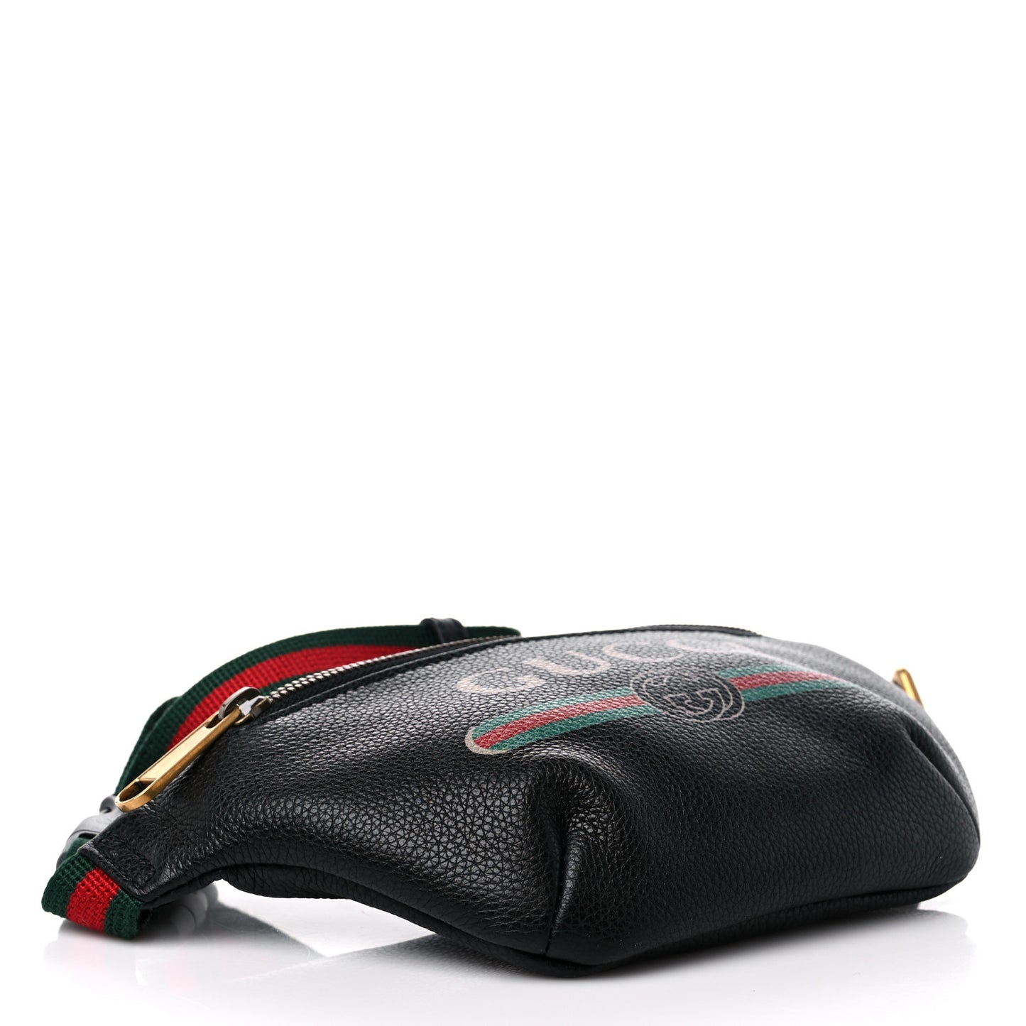 Grained Calfskin Small Logo Belt Bag Black