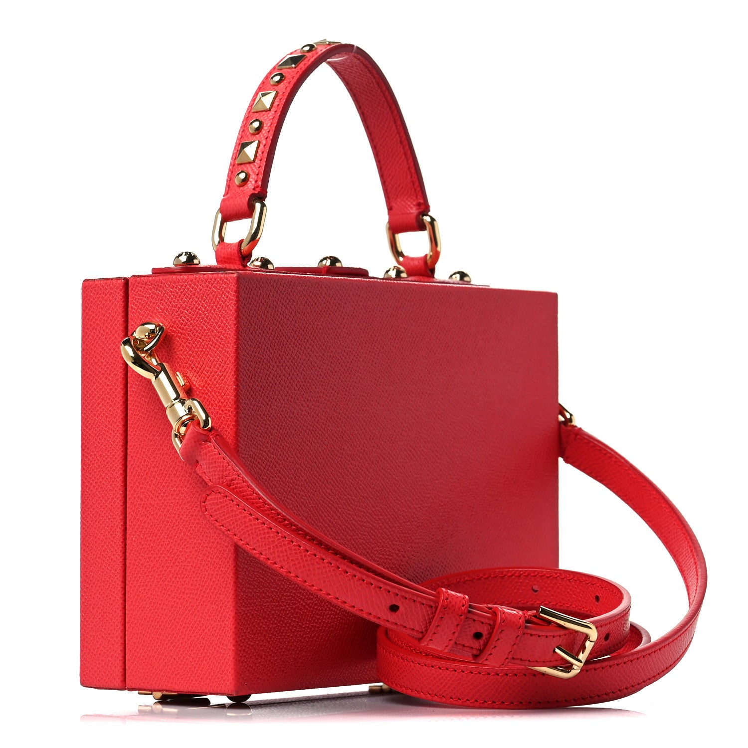 Dolce & Gabbana Calfskin Treasure Box Bag Red 3 of 13