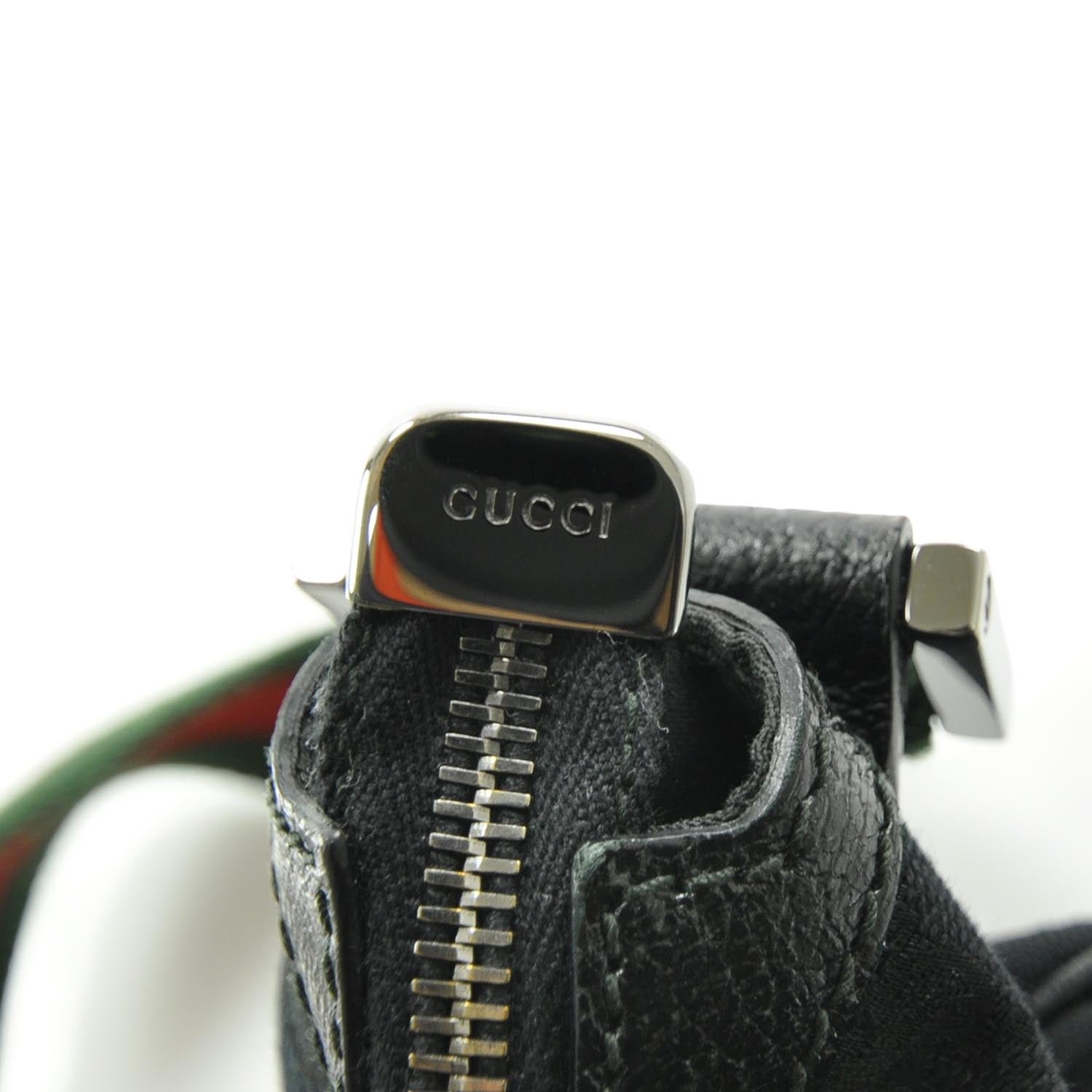 Gucci Monogram Web Medium Half Moon Hobo Black 10 of 10