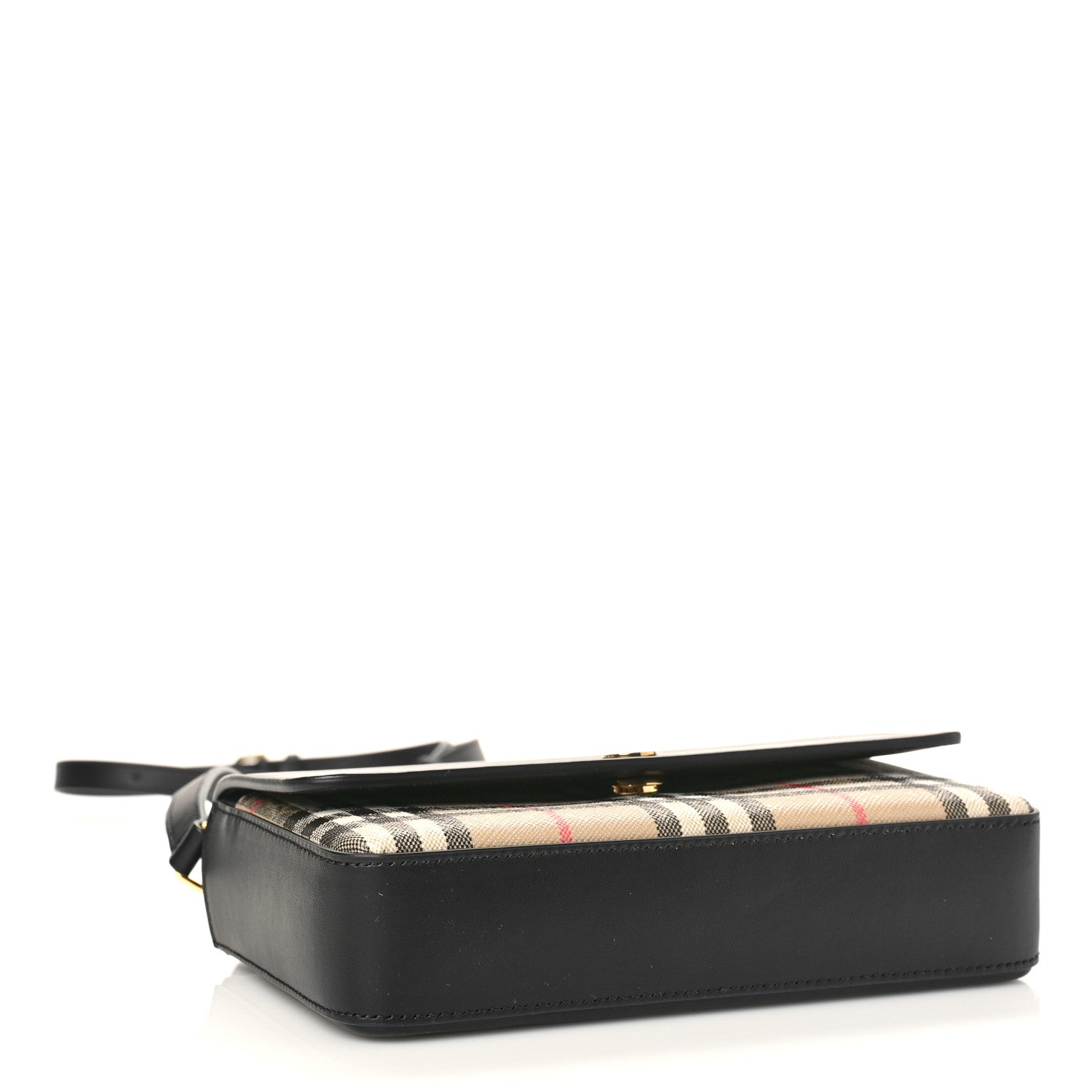 Burberry Calfskin Vintage Check New Hampshire Bag Black 4 of 8