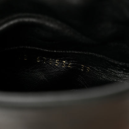 Saint Laurent Lambskin Liz 85 Wedge Booties 39 Black 7 of 11