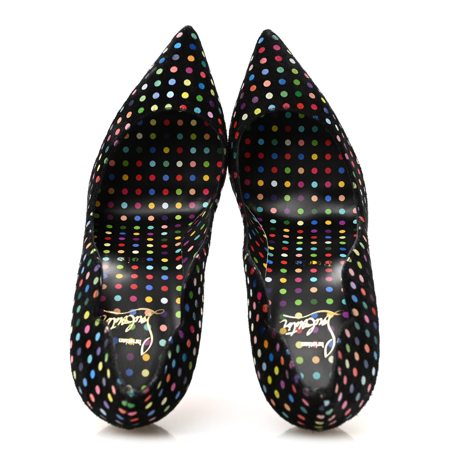 Suede Polka Dot Hot Chick 100 Pumps 38 Black Multicolor 38 Black Multicolor