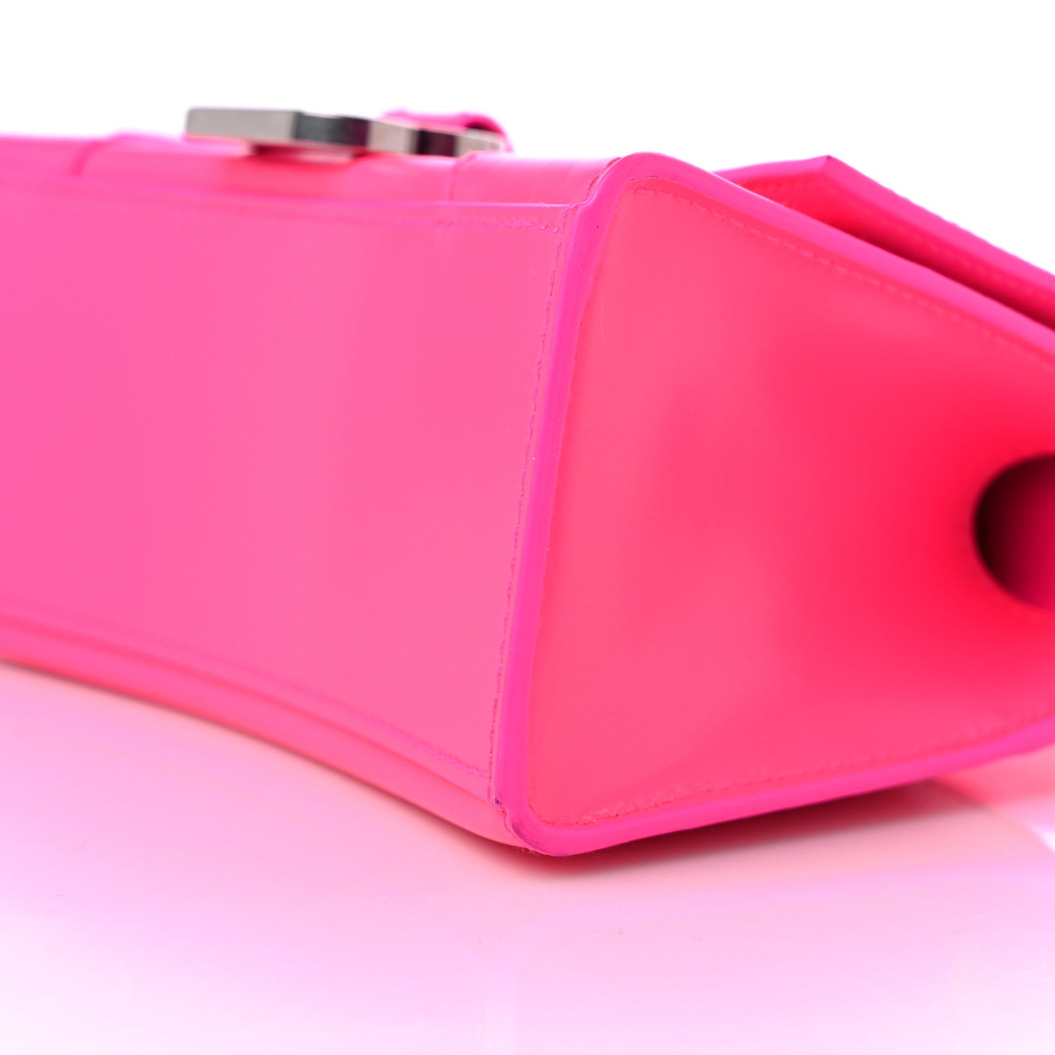 Balenciaga Shiny Box Calfskin Hourglass Top Handle Bag XS Hot Pink 9 of 12