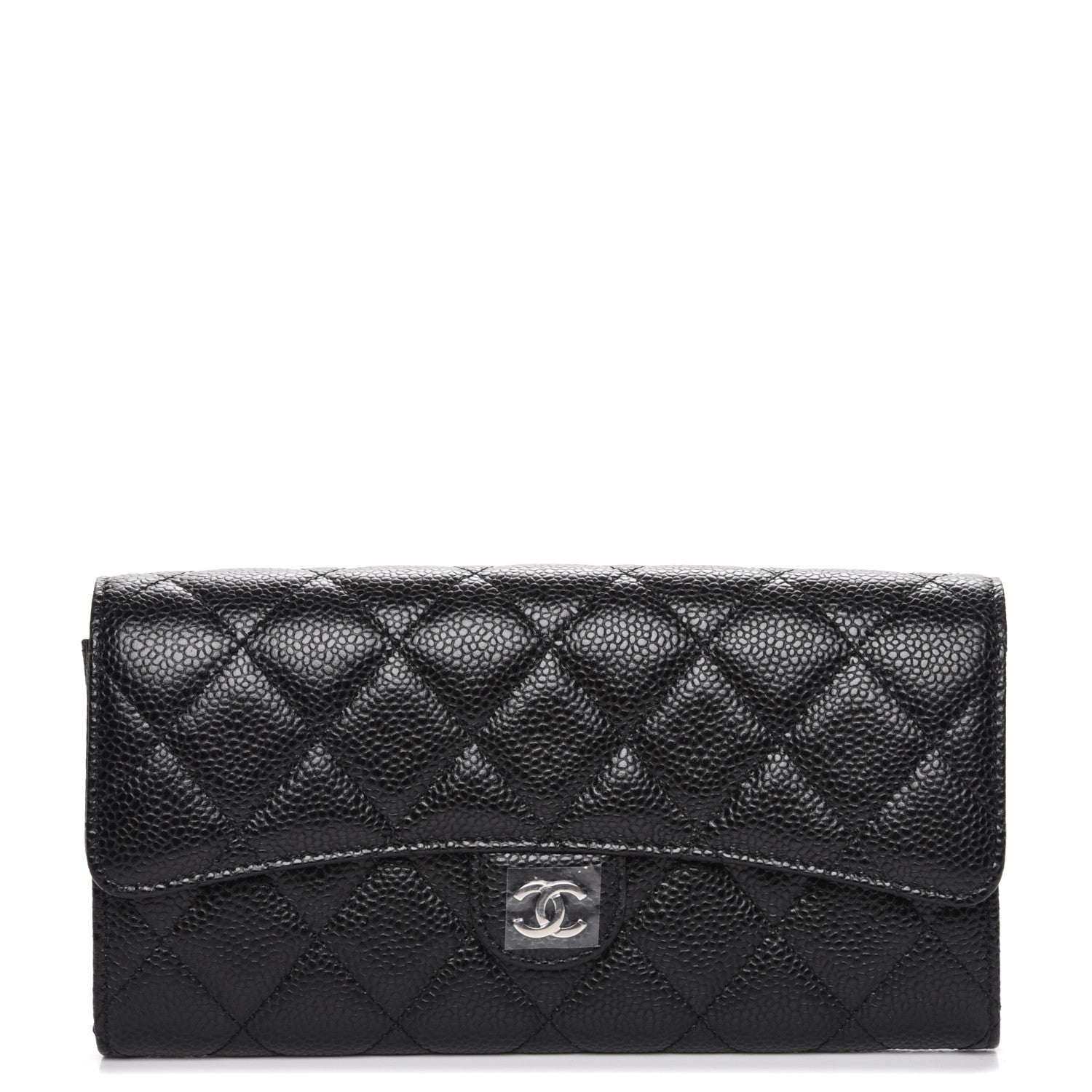 Chanel Caviar Quilted Large Flap Wallet Black 1 of 8