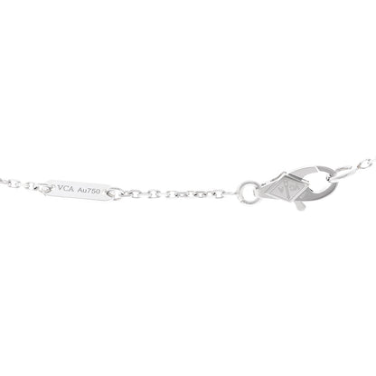 Van Cleef & Arpels 18K White Gold Diamond Sweet Alhambra Pendant Necklace 4 of 4