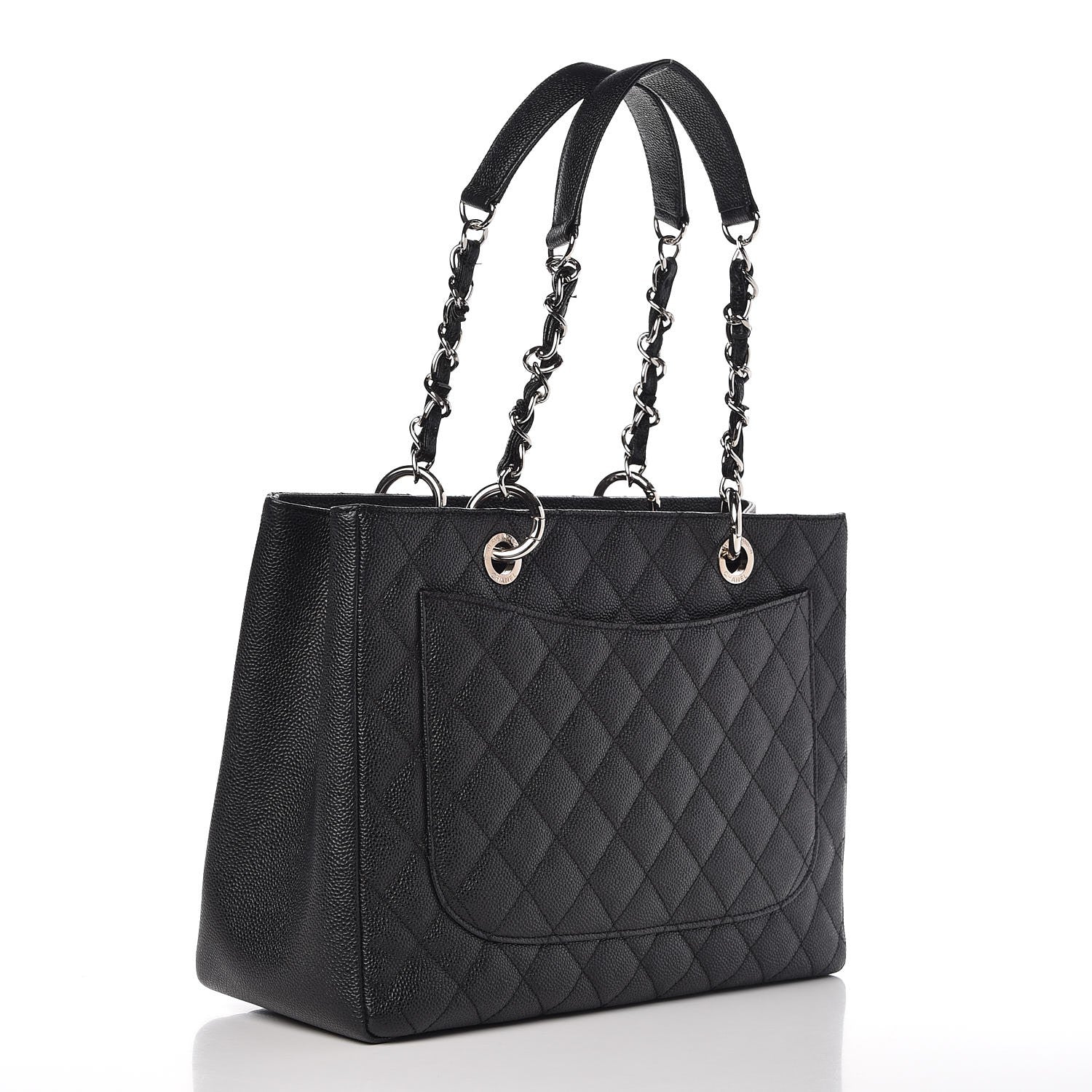 Chanel Caviar Quilted Grand Shopping Tote GST Black 3 of 8